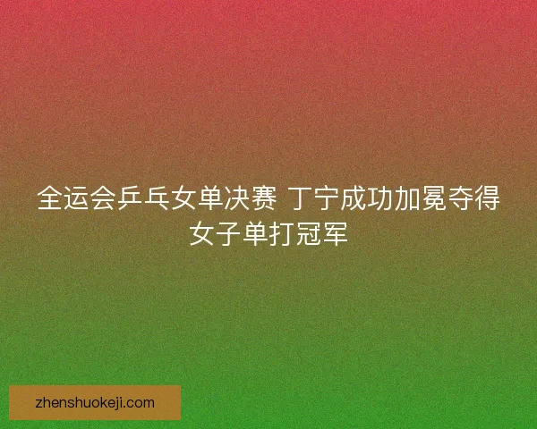 全运会乒乓女单决赛 丁宁成功加冕夺得女子单打冠军 全运会乒乓女单决赛 丁宁成功加冕夺得女子单打冠军