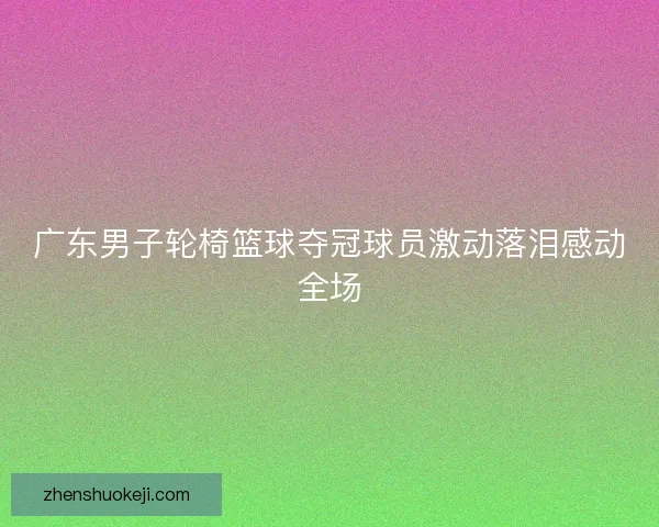 广东男子轮椅篮球夺冠球员激动落泪感动全场