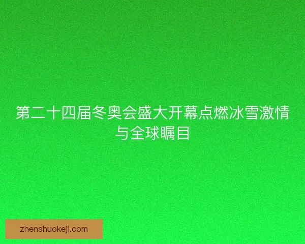第二十四届冬奥会盛大开幕点燃冰雪激情与全球瞩目