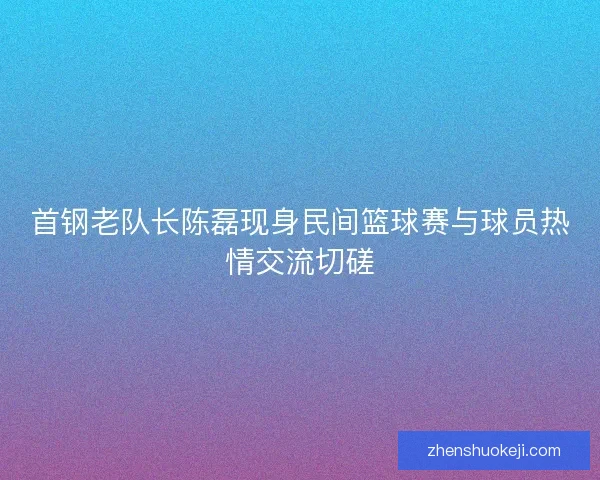 首钢老队长陈磊现身民间篮球赛与球员热情交流切磋 首钢老队长陈磊现身民间篮球赛与球员热情交流切磋